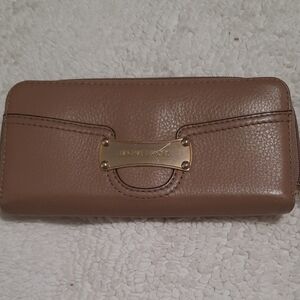 Michael Kors Leather Wallet with Gold Accents